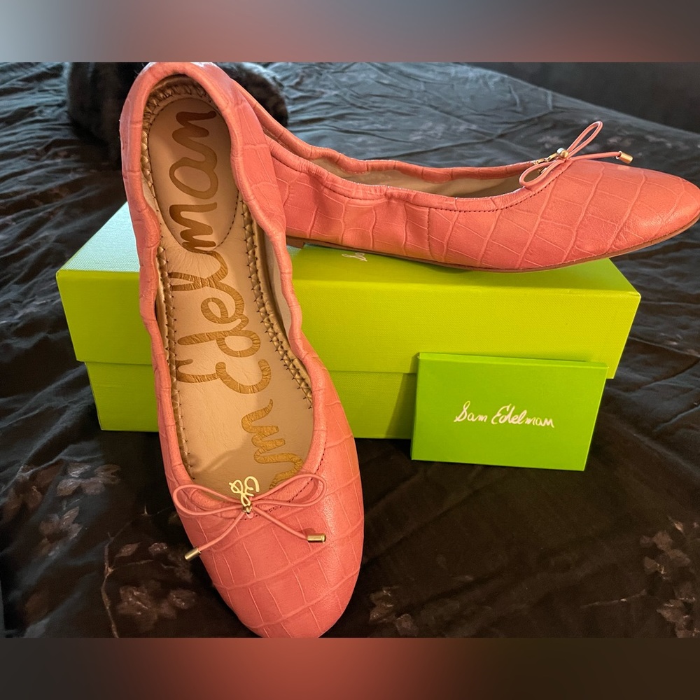 Felicia Ballet Flat, Cherry Blossom Croc